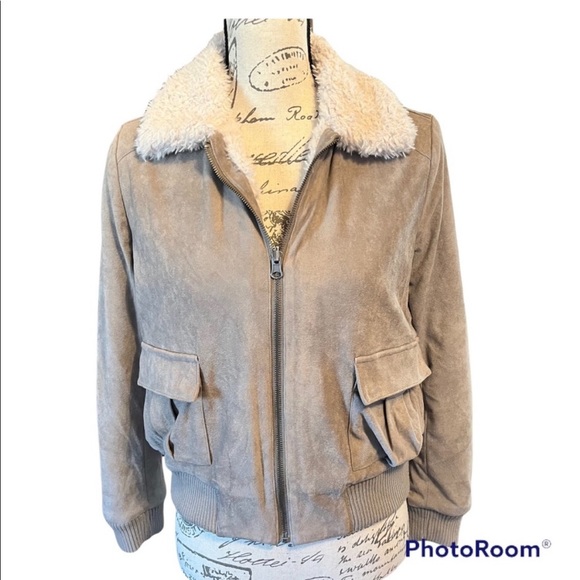 Cupcakes & Cashmere Reversible Bomber Aviator Jacket Size Small - Picture 5 of 16